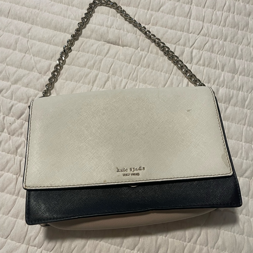 Kate Spade White and Black Shoulder Bag